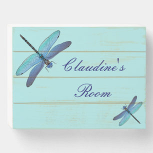 Dragonfly Wooden Box Sign for Bedroom
