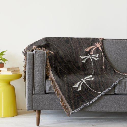 Dragonfly Woodgrain Throw Blanket