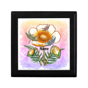 Dragonfly Yellow Poppy Gift Box