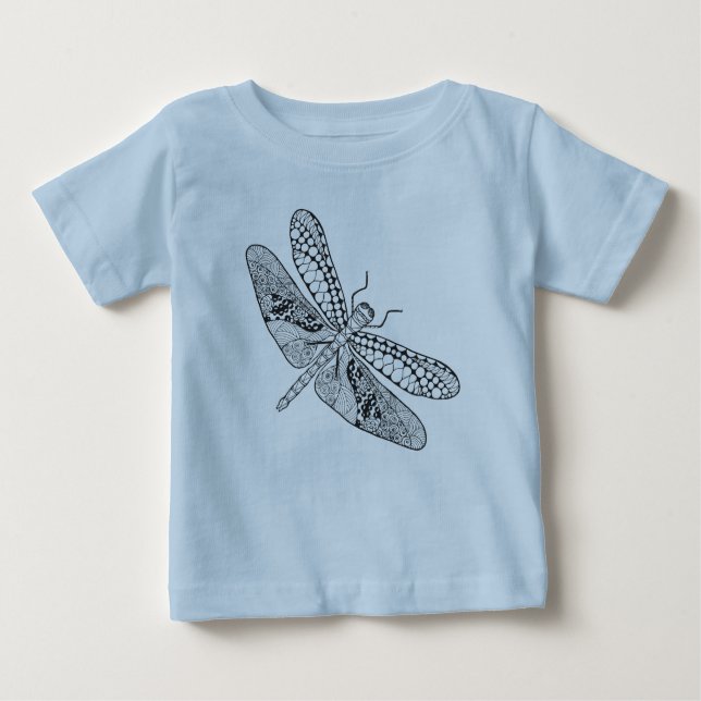 Dragonfly Zendoodle Baby T-Shirt (Front)