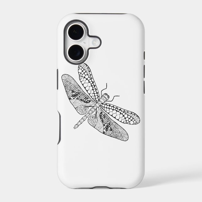 Dragonfly Zendoodle Iphone Case (Back)