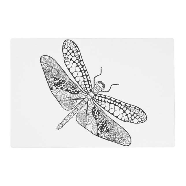 Dragonfly Zendoodle Placemat (Front)