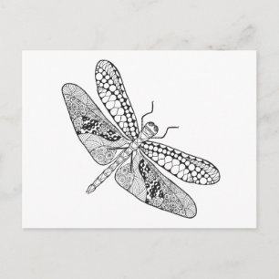 Dragonfly Zendoodle Postcard