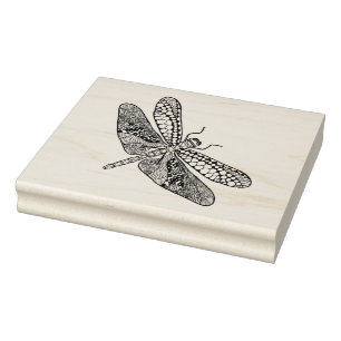 Dragonfly Zendoodle Rubber Stamp