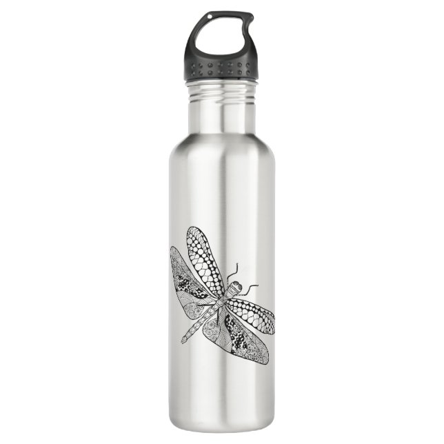 Dragonfly Zendoodle Water Bottle (Front)