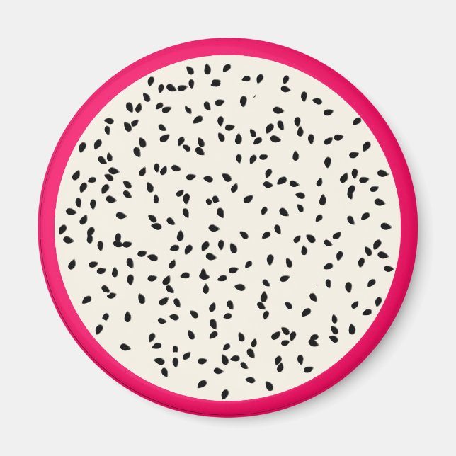 Dragonfruit / Dragon Fruit Stylized Fruit Slice Magnet (Front)
