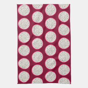 Dragonfruit / Dragon Fruit Stylized Fruit Slices Kitchen Towel