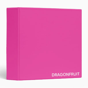 Dragonfruit pink color name 3 ring binder