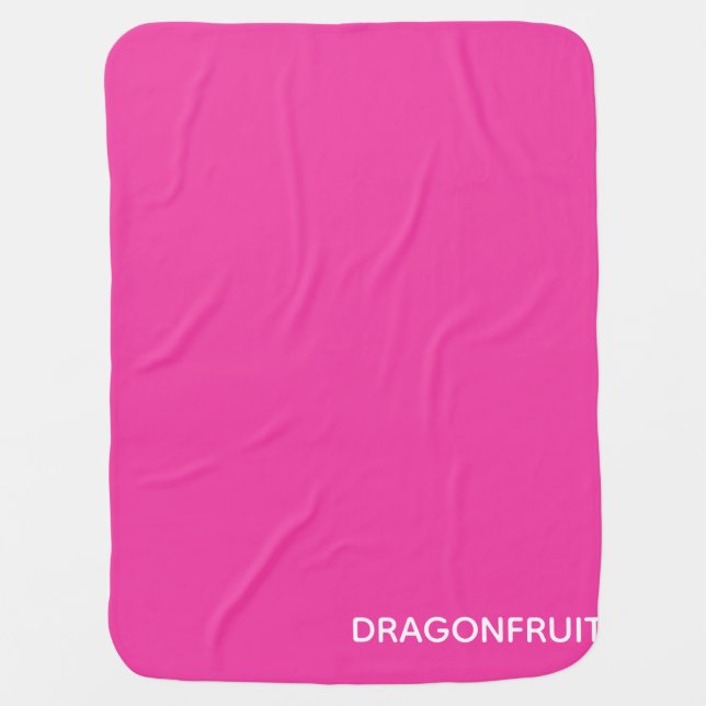Dragonfruit pink color name baby blanket (Front)