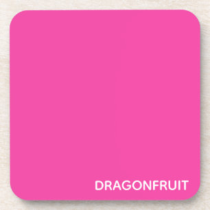 Dragonfruit pink color name beverage coaster