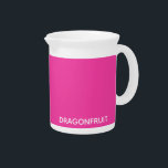 Dragonfruit pink color name beverage pitcher<br><div class="desc">Dragonfruit pink color name</div>
