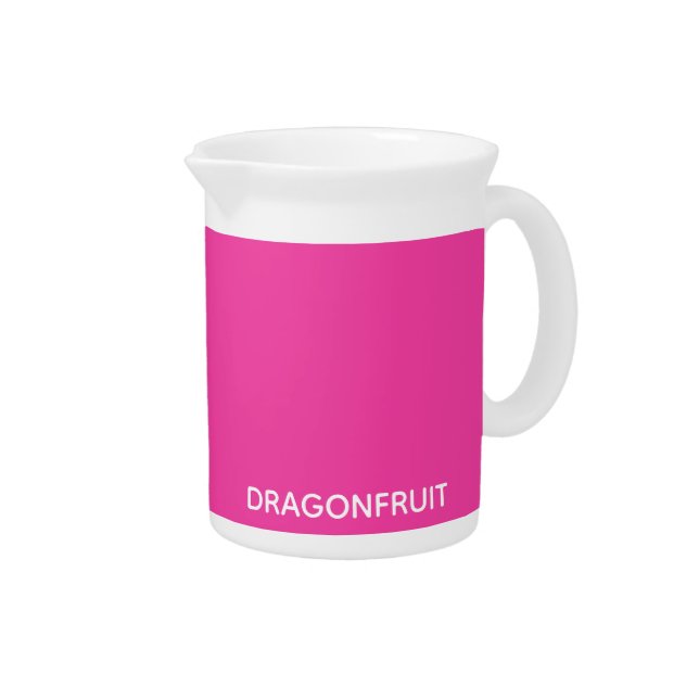 Dragonfruit pink color name beverage pitcher (Right)