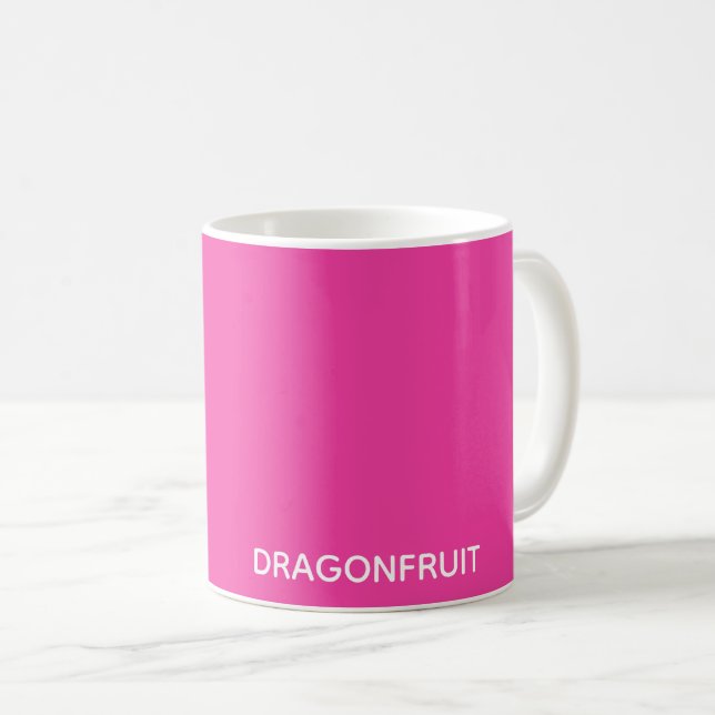Dragonfruit pink color name coffee mug (Front Right)