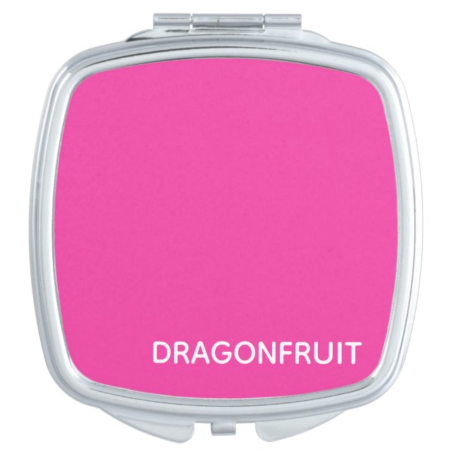 Dragonfruit pink color name compact mirror (Front)