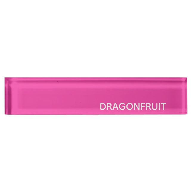 Dragonfruit pink color name desk name plate (Front)