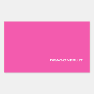 Dragonfruit pink color name rectangular sticker