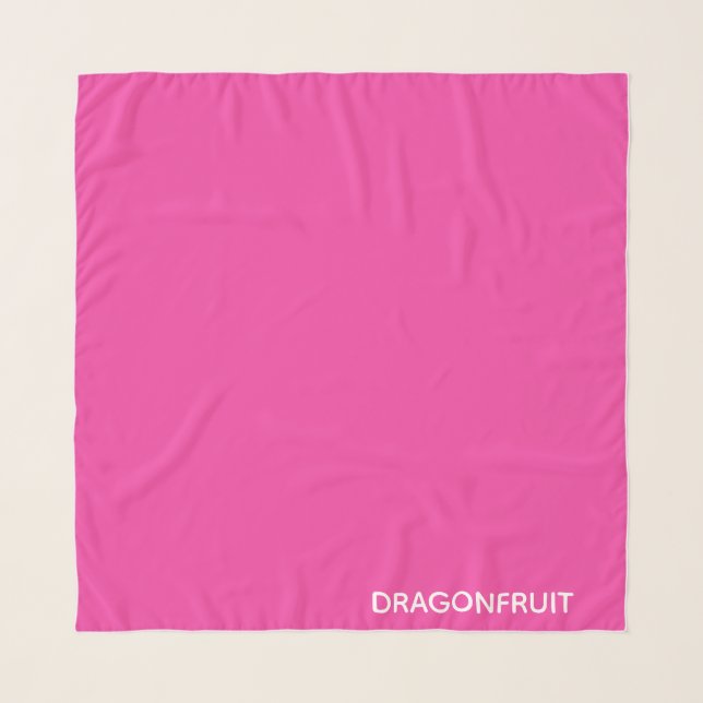 Dragonfruit pink color name scarf (Front)
