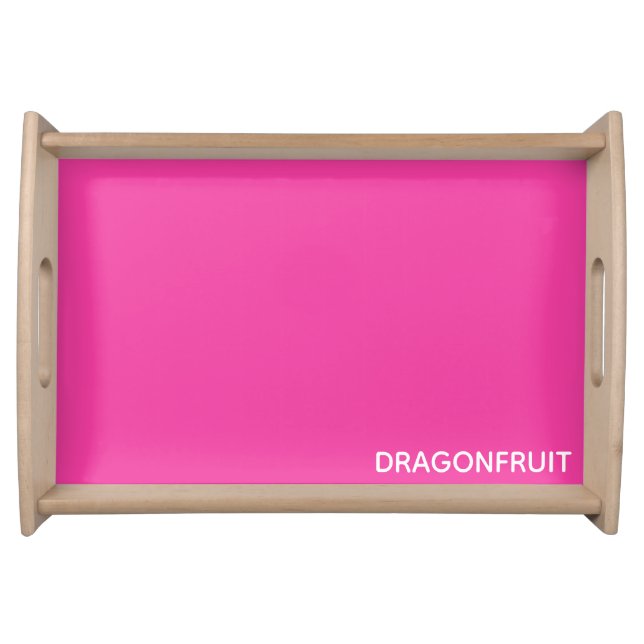 Dragonfruit pink color name serving tray (Front)