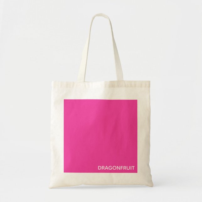 Dragonfruit pink color name tote bag (Front)
