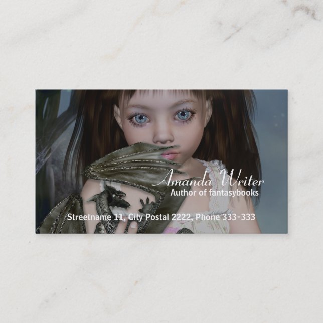 DragonGirl Business Card (Front)