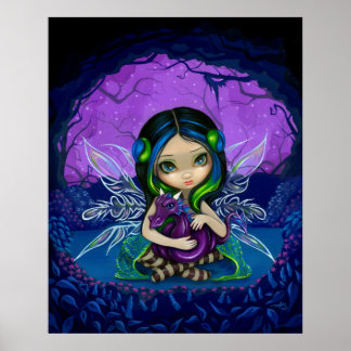 Dragonling Garden 2 fantasy dragon fairy Art Print