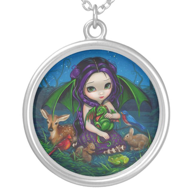 Dragonling Garden 3 NECKLACE dragon fairy animals (Front)