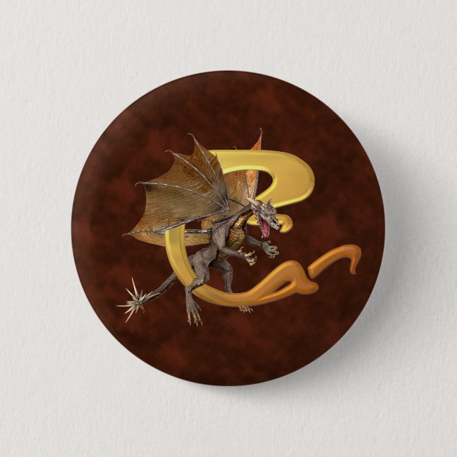 Dragonlore Initial C Pinback Button (Front)