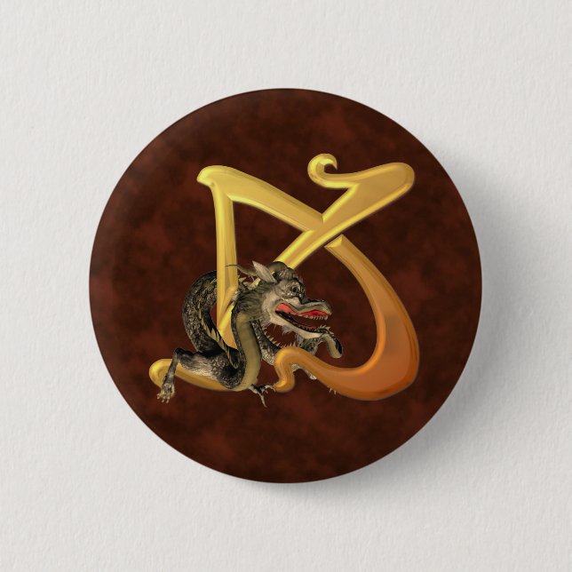 Dragonlore Initial K Button (Front)