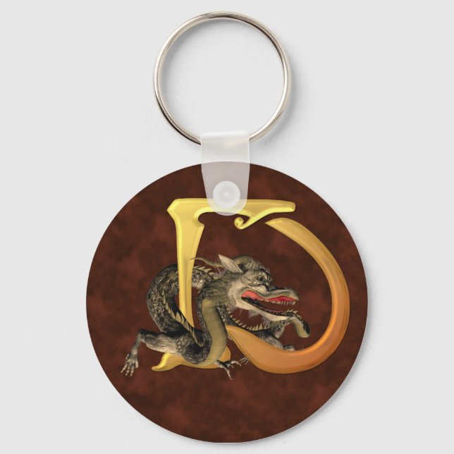 Dragonlore Initials D Keychain (Front)
