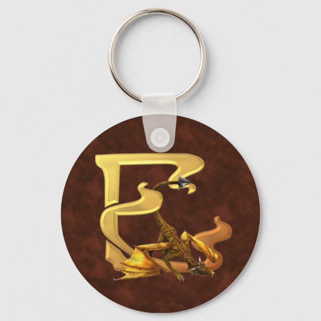 Dragonlore Initials E Keychain (Front)