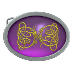 DRAGONLOVE , purple amethyst,gold Belt Buckle