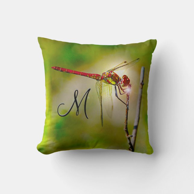 Dragonlyte Monogram Throw Pillow (Front)