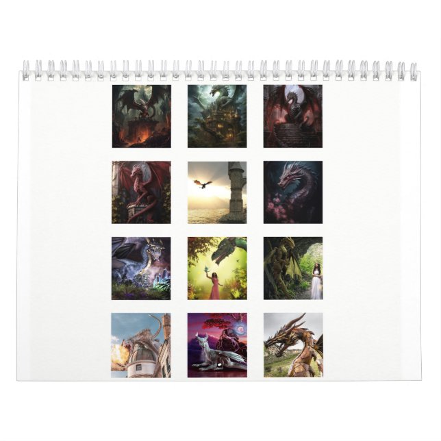 Dragons A Plenty 12 month Calendar (Cover)