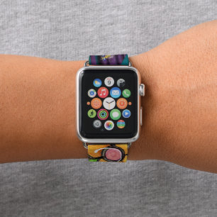 Dragons and flowers  apple watch band