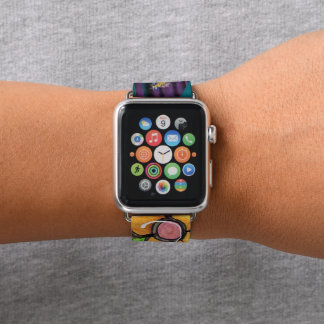 Dragons and flowers apple watch band