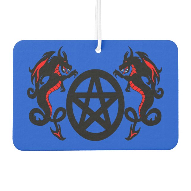 Dragons And Pentacle Car Air Freshener (Front)