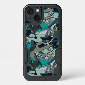 Dragons And Smoke Camouflage Pattern Iphone 13 Case by howtotrainyourdragon at Zazzle