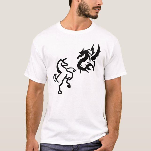 Dragons and Unicorns T-Shirt (Front)