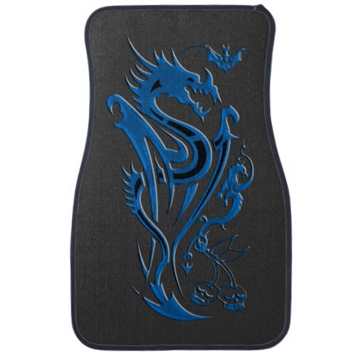 Dragons  Bat blue Car Mat