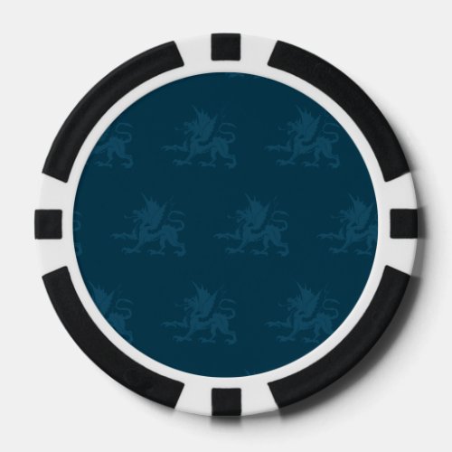Dragons Blues Poker Chips