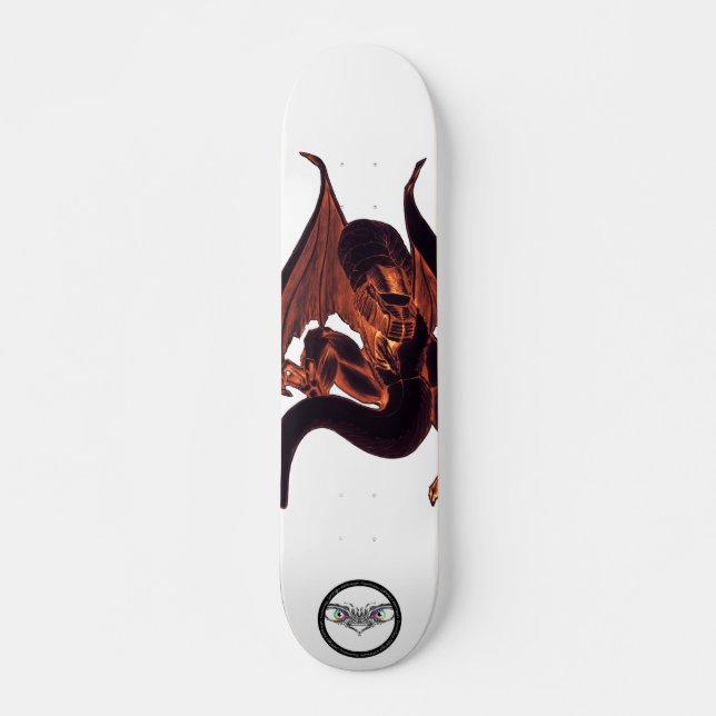 Dragon's breath glow dark skin illustration skateboard (Front)
