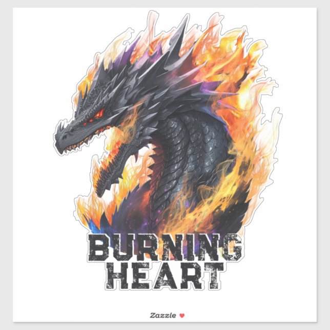  Dragon's Burning Heart Sticker (Sheet)