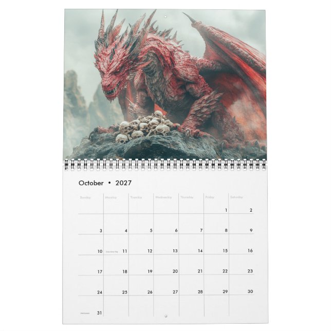 Dragons  calendar (Oct 2027)