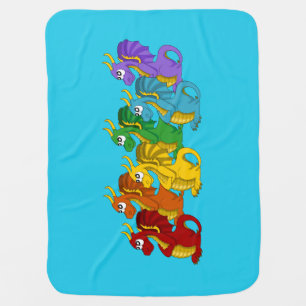 Dragons cartoon swaddle blanket