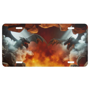 Dragon's Cave Art Car License Plate