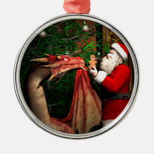 Dragons Christmas Metal Ornament