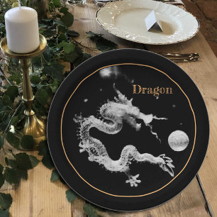 Dragons & Crystal Dragon Lore /Birth of the Dragon Paper Plates
