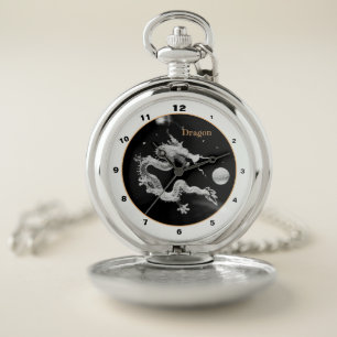 Dragons & Crystal Dragon Lore /Birth of the Dragon Pocket Watch
