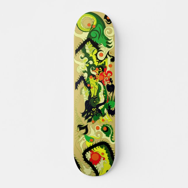 Dragons Den (Parchment) Skateboard Deck (Front)