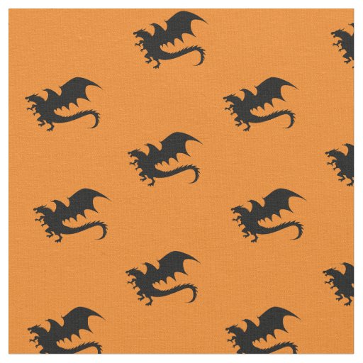 Dragons DND Silhouettes Fabric